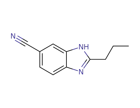 1H-Benzimidazole-5-carbonitrile,2-propyl-(9CI)
