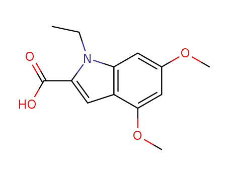 Molecular Structure of 319906-52-0 (1-ethyl-4,6-dimethoxy-1H-indole-2-carboxylic acid)