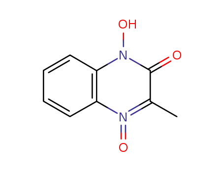 Molecular Structure of 26438-48-2 (1-hydroxy-3-methyl-4-oxy-1H-quinoxalin-2-one)