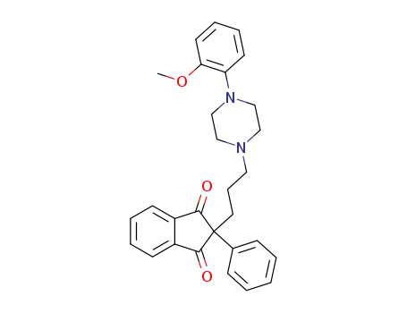 Molecular Structure of 31828-01-0 (2-{3-[4-(2-methoxyphenyl)piperazin-1-yl]propyl}-2-phenyl-1H-indene-1,3(2H)-dione)
