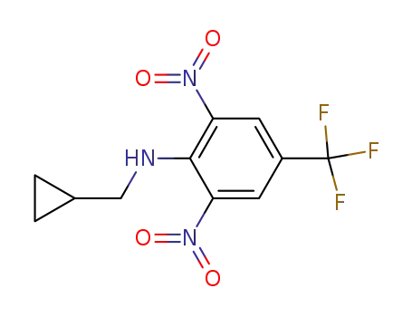 Molecular Structure of 26389-46-8 (N-(cyclopropylmethyl)-2,6-dinitro-4-(trifluoromethyl)aniline)