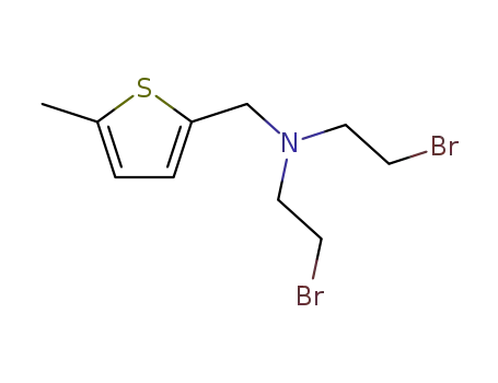 Molecular Structure of 26112-93-6 (2-Thiophenemethanamine, N,N-bis(2-bromoethyl)-5-methyl-)