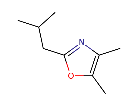 Molecular Structure of 26131-91-9 (2-ISOBUTYL-4,5-DIMETHYLOXAZOLE)