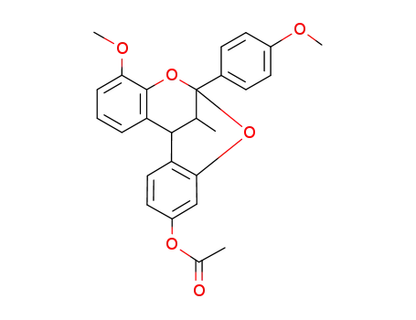 6,12-Methano-12H-dibenzo(d,g)(1,3)dioxocin-3-ol, 8-methoxy-6-(p-methoxyphenyl)-13-methyl-, acetate
