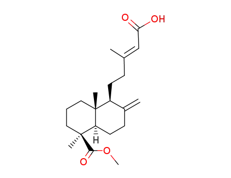 Molecular Structure of 10254-68-9 (labdadiene-(8<sup>(20)</sup>,13<i>seqtrans</i>)-dioic acid-(15.19)-19-methyl ester)