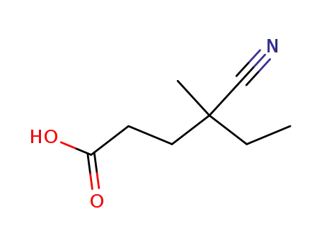 Molecular Structure of 90355-49-0 ((-)-4-Cyano-4-ethyl-4-methyl-butyric acid)