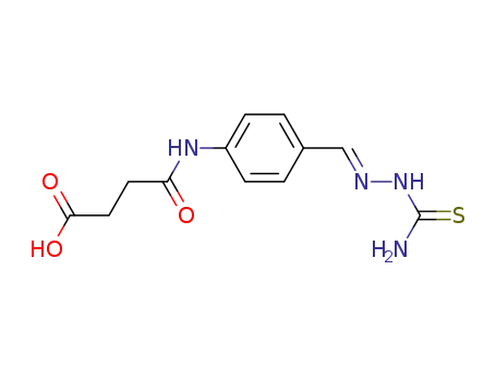 Molecular Structure of 2635-29-2 (4-({4-[(E)-(carbamothioylhydrazono)methyl]phenyl}amino)-4-oxobutanoic acid)