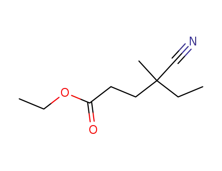 Molecular Structure of 90355-35-4 ((+)-4-Cyano-4-ethyl-4-methyl-butyric acid ethylester)