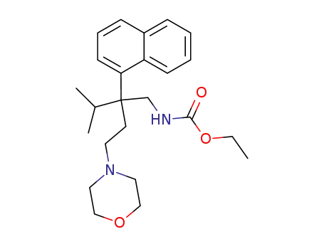 Molecular Structure of 26546-61-2 (ethyl {3-methyl-2-[2-(morpholin-4-yl)ethyl]-2-(naphthalen-1-yl)butyl}carbamate)