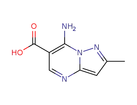 Molecular Structure of 2627-59-0 (7-AMINO-2-METHYLPYRAZOLO[1,5-A]PYRIMIDINE-6-CARBOXYLIC ACID)