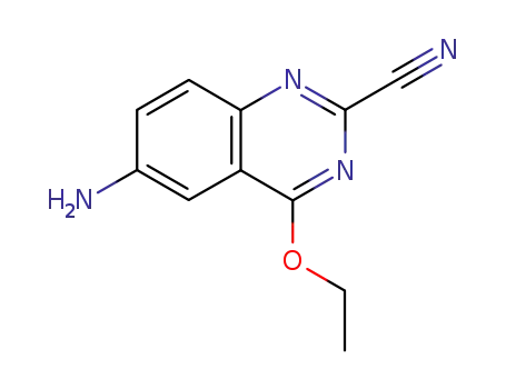 Molecular Structure of 263716-67-2 (2-Quinazolinecarbonitrile,6-amino-4-ethoxy-(9CI))