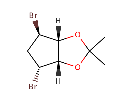 4H-Cyclopenta-1,3-dioxole,4,6-dibromotetrahydro-2,2-dimethyl-, (3aR,4R,6S,6aS)-rel-