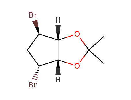 Molecular Structure of 26048-12-4 (4,6-dibromo-2,2-dimethyltetrahydro-3aH-cyclopenta[d][1,3]dioxole)