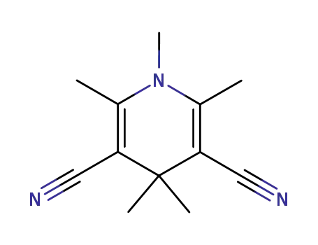 Molecular Structure of 32136-89-3 (1,2,4,4,6-pentamethyl-1,4-dihydropyridine-3,5-dicarbonitrile)