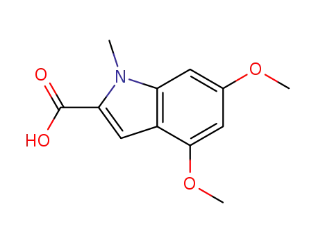 Molecular Structure of 319906-50-8 (4,6-DIMETHOXY-1-METHYL-1H-INDOLE-2-CARBOXYLIC ACID)