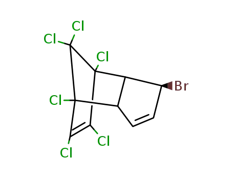 Molecular Structure of 3186-23-0 (1-Bromo-4,5,6,7,8,8-hexachloro-3a,4,7,7a-tetrahydro-4,7-methano-1H-indene)