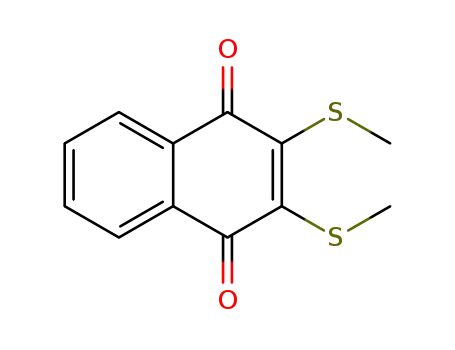 Molecular Structure of 55699-85-9 (2,3-BIS(METHYLTHIO)-1,4-NAPHTHALENEDIONE)