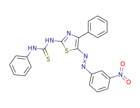 Thiourea,N-[5-[2-(3-nitrophenyl)diazenyl]-4-phenyl-2-thiazolyl]-N'-phenyl- cas  26164-62-5