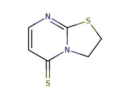 Molecular Structure of 32084-58-5 (5H-Thiazolo[3,2-a]pyrimidine-5-thione,  2,3-dihydro-)