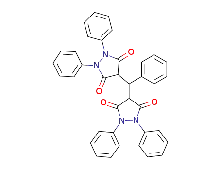 Molecular Structure of 2652-72-4 (4,4'-(Phenylmethylene)bis(1,2-diphenyl-3,5-pyrazolidinedione))