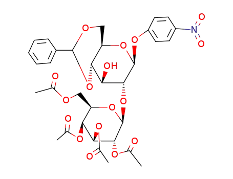 4-니트로페닐2-O-(2,3,4,6-테트라-O-아세틸-bD-글루코피라노실)-4,6-O-벤질리덴-bD-글루코피라노사이드
