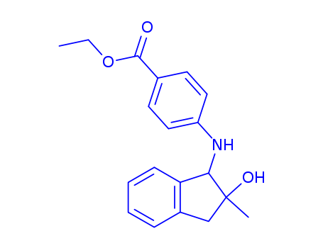 Benzoic acid,4-[(2,3-dihydro-2-hydroxy-2-methyl-1H-inden-1-yl)amino]-, ethyl ester cas  3199-90-4