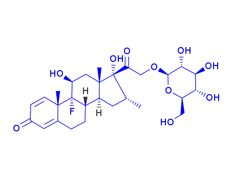 Molecular Structure of 88158-43-4 (dexamethasone 21-glucoside)