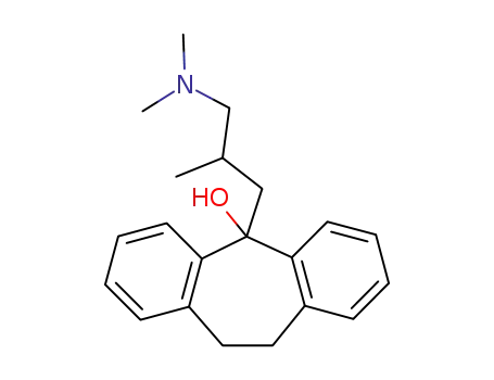 Molecular Structure of 2625-17-4 (5-[3-(Dimethylamino)-2-methylpropyl]-10,11-dihydro-5H-dibenzo[a,d]cyclohepten-5-ol)