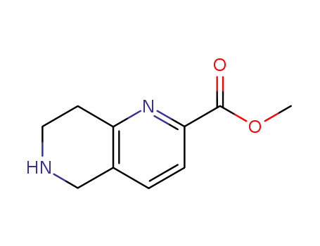 Molecular Structure of 1057855-79-4 (5,6,7,8-tetrahydro-[1,6]naphthyridine-2-carboxylic acid methyl ester)