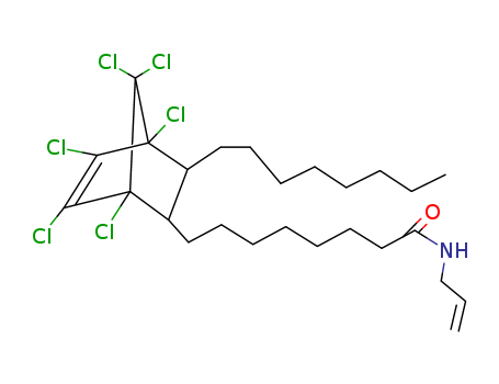 Bicyclo[2.2.1]hept-5-ene-2-octanamide,1,4,5,6,7,7-hexachloro-3-octyl-N-2-propenyl- (9CI) cas  25995-23-7