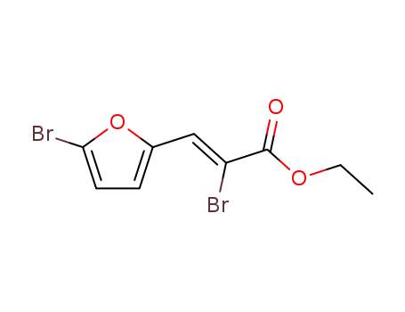 2-bromo-3<i>t</i>-(5-bromo-[2]furyl)-acrylic acid ethyl ester