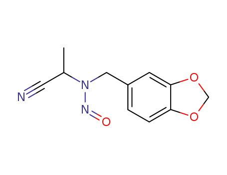 Molecular Structure of 3201-37-4 (2-[(1,3-benzodioxol-5-ylmethyl)(nitroso)amino]propanenitrile)