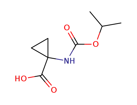 Molecular Structure of 259823-85-3 (Cyclopropanecarboxylic acid, 1-[[(1-methylethoxy)carbonyl]amino]- (9CI))