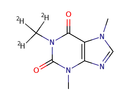 Molecular Structure of 26351-03-1 (CAFFEINE-D3 (1-METHYL-D3))