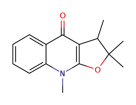 Molecular Structure of 26126-76-1 (2,2,3,9-tetramethyl-3,9-dihydrofuro[2,3-b]quinolin-4(2H)-one)