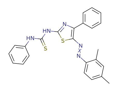 Thiourea,N-[5-[2-(2,4-dimethylphenyl)diazenyl]-4-phenyl-2-thiazolyl]-N'-phenyl- cas  26164-67-0