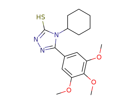 Molecular Structure of 26028-97-7 (4-CYCLOHEXYL-5-(3,4,5-TRIMETHOXY-PHENYL)-4H-[1,2,4]TRIAZOLE-3-THIOL)