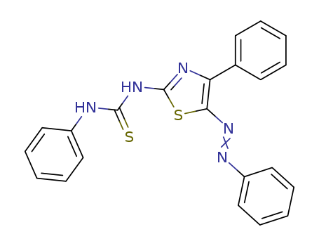 Thiourea,N-phenyl-N'-[4-phenyl-5-(2-phenyldiazenyl)-2-thiazolyl]- cas  26164-73-8