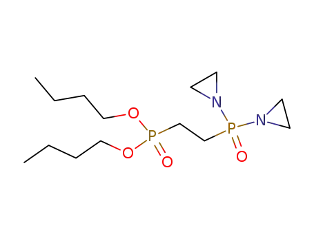 Molecular Structure of 2611-85-0 (dibutyl {2-[bis(aziridin-1-yl)phosphoryl]ethyl}phosphonate)