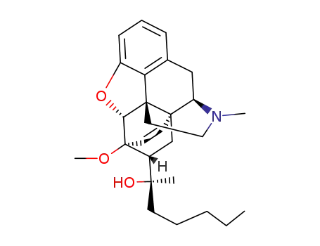 Molecular Structure of 26236-50-0 ((2R)-2-[(5alpha,18R)-6-methoxy-17-methyl-7,8-didehydro-18,19-dihydro-4,5-epoxy-6,14-ethenomorphinan-18-yl]heptan-2-ol)
