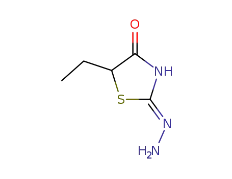 Molecular Structure of 32003-22-8 (5-Ethyl-2,4-thiazolidinedione 2-hydrazone)