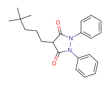Molecular Structure of 32060-76-7 (4-(4,4-dimethylpentyl)-1,2-diphenylpyrazolidine-3,5-dione)