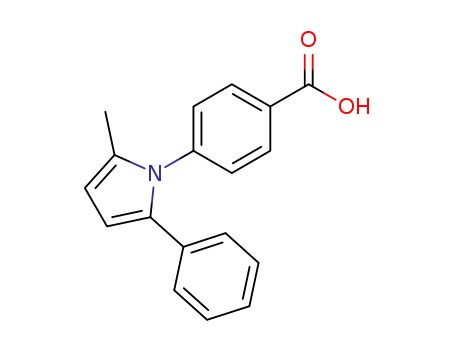 Molecular Structure of 26180-30-3 (4-(2-methyl-5-phenyl-1H-pyrrol-1-yl)benzoic acid)