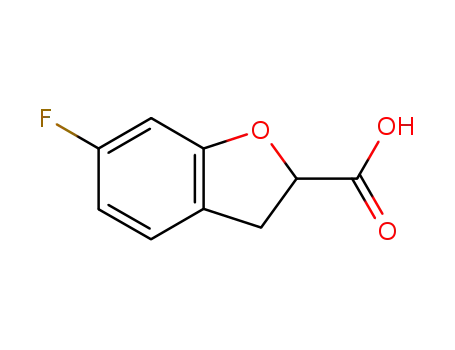 Molecular Structure of 26018-67-7 (6-Fluoro-2,3-dihydrobenzofuran-2-carboxylic acid)