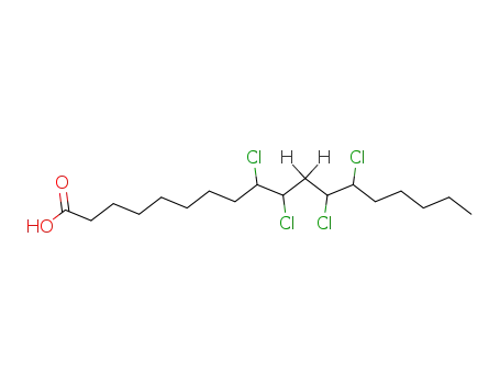 Molecular Structure of 26533-39-1 (9,10,12,13-Tetrachlorooctadecanoic acid)