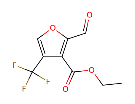 Molecular Structure of 26431-58-3 (ethyl 2-forMyl-4-(trifluoroMethyl)furan-3-carboxylate)