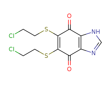1H-Benzimidazole-4,7-dione,5,6-bis[(2-chloroethyl)thio]- cas  26558-08-7