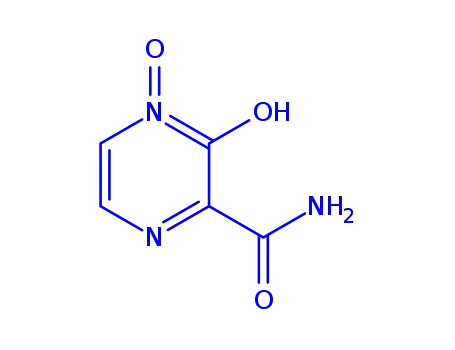 Molecular Structure of 259793-94-7 (Pyrazinecarboxamide, 3-hydroxy-, 4-oxide (9CI))