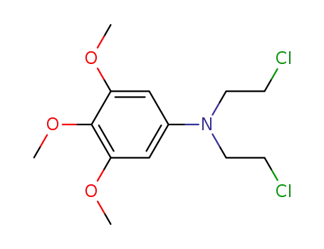 Molecular Structure of 27096-58-8 (N,N-bis(2-chloroethyl)-3,4,5-trimethoxyaniline)