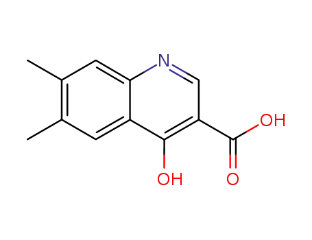 Molecular Structure of 26893-24-3 (3-Quinolinecarboxylicacid,4-hydroxy-6,7-dimethyl-(8CI))